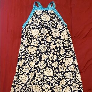 Max Studio Sz. S Dress- black/white w/ blue trim.